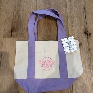 Trader Joe's Pastel Canvas Tote Bag
